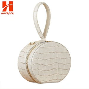 Fashion Stone Croc Mini Round Pu leather bags