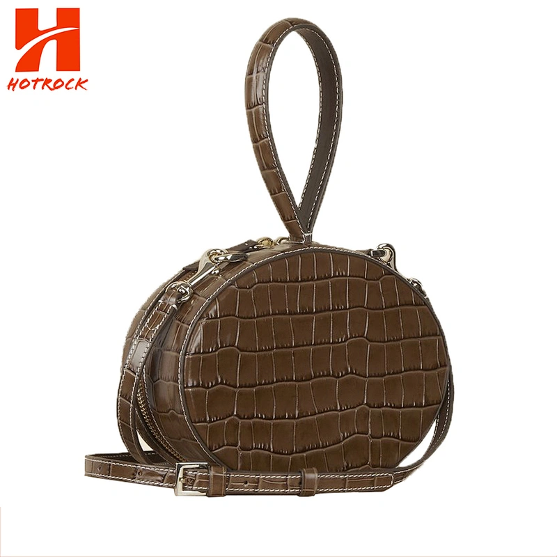 Fashion Stone Croc Mini Round Pu leather bags