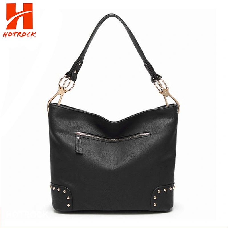Large capacity ladies tote bags shoulder bags rivet decoration women Pu leather bags