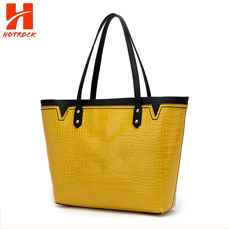 2019 China Factory Online handbags woman Fashion Pu Leather Alligator large tote bags