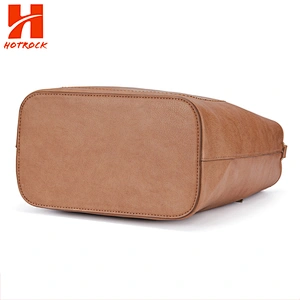 Eco-friendly Women Pu Leather Bucket Bags Ladies Single Shoulder Tote Bags