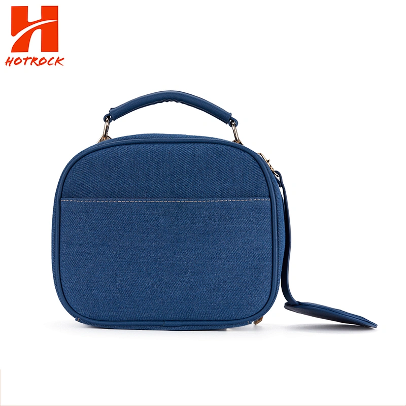 Online Fashion Deep Blue Shoulder bag Denim women Bags with Pearl