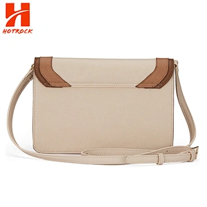 Beige Pu Leather Purse Crossbody Bag Rectangle Shape Clutches Shoulder Bags for Women