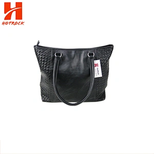Knit style PU women series Handbags Shoulder Bags 4 in 1 Set with Matching Clutch and Wallet