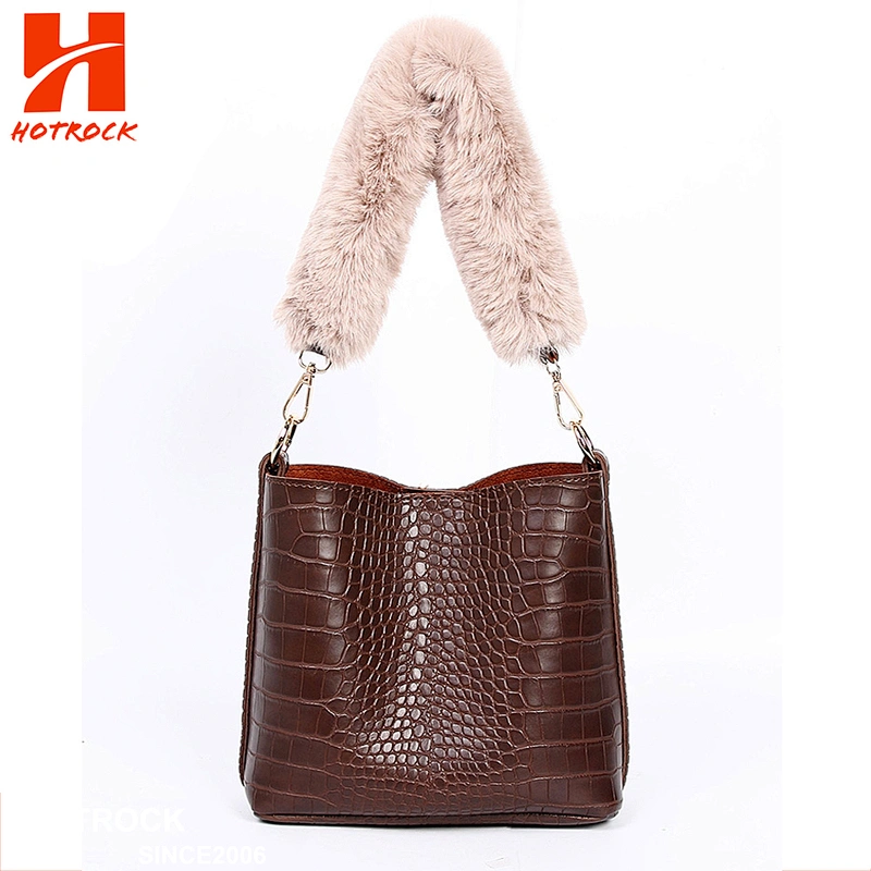 Korean Style Women Casual Messenger Bag Alligator PU Leather Handbags