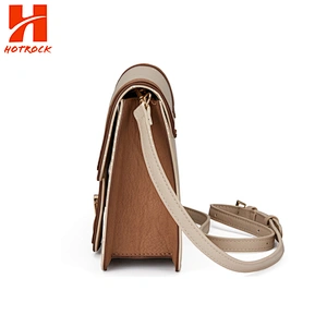 Beige Pu Leather Purse Crossbody Bag Rectangle Shape Clutches Shoulder Bags for Women