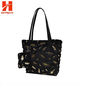 NEW ARRIVAL FASHION HOLLOW OUT FEATHERS  TOTE BAG FOR WOMEN