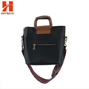 Top Handle Satchel Women PU Leather Handbag Fashion Wide Strap Crossbody Bags