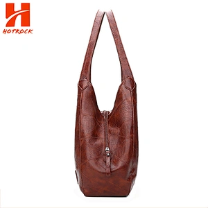 OEM simple design women bags soft PU leather ladies Tote bags