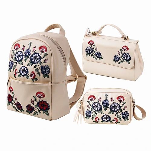 Hotrock Embroidery Series Bags Ladies PU Leather Bags