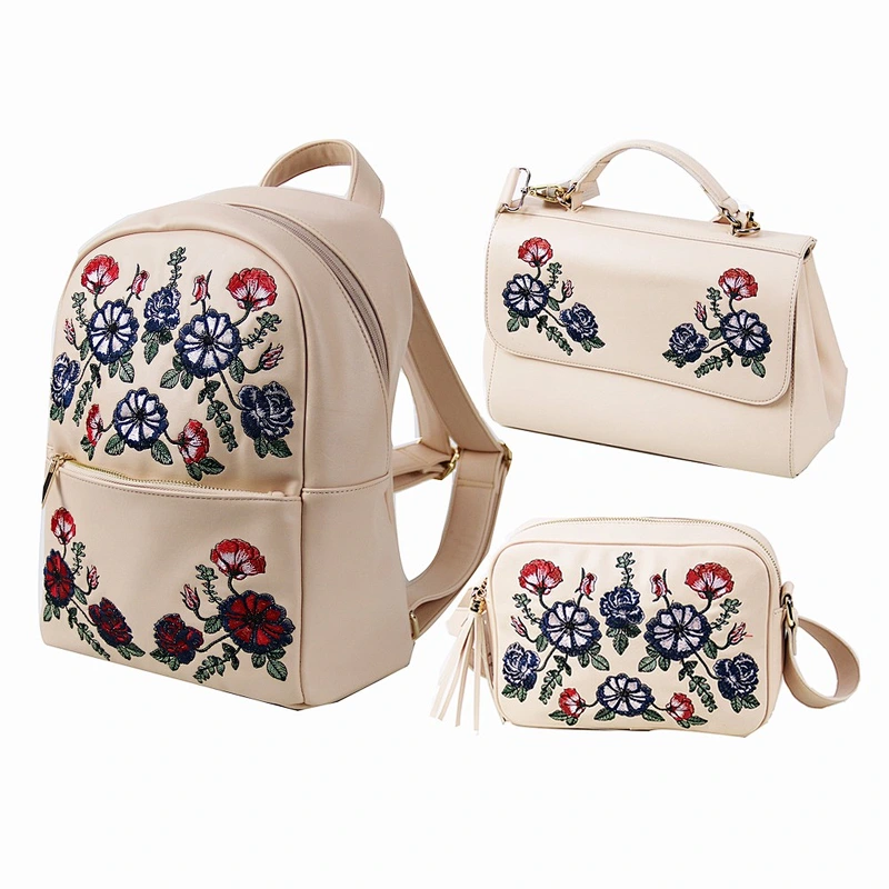 Hotrock Embroidery Series Bags Ladies PU Leather Bags