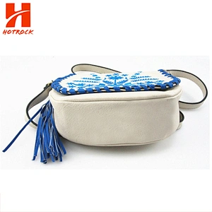 Normal popular Embroidered Square Shoulder Bags PU leather crossbody bags