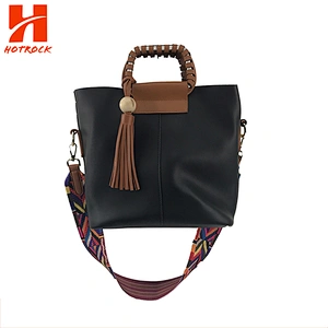 Top Handle Satchel Women PU Leather Handbag Fashion Wide Strap Crossbody Bags