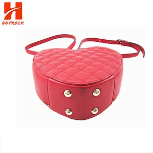 Red Fashion PU Handbags Heart Shape leather Ladies Crossbody bags