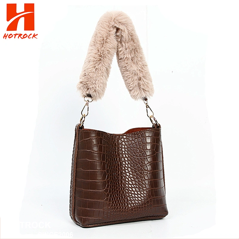Korean Style Women Casual Messenger Bag Alligator PU Leather Handbags