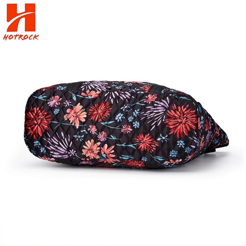 Women Stylish Quilted Nylon Handbags Lady Shoulder Tote Bags
