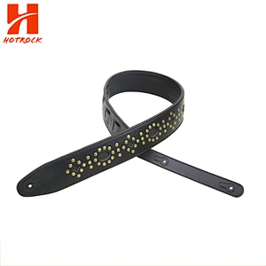 Wholesale price metal stud PU leather Electric Guitar / Acoustic Guitar  Strap