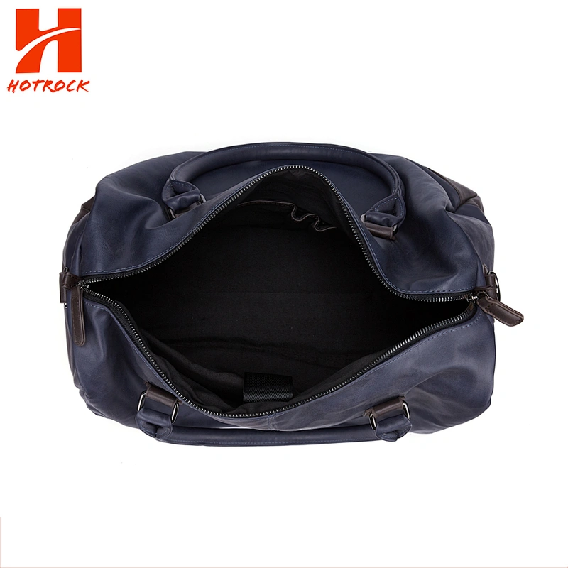 Wholesale PU Leather Men Travelling Duffle Bags Top Handle Travel Handbags