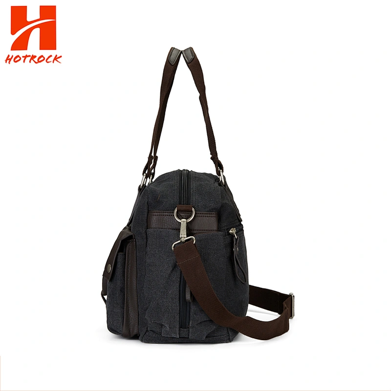 OEM Wholesale Canvas with Leather Man Bag  Designer Messenger Bags