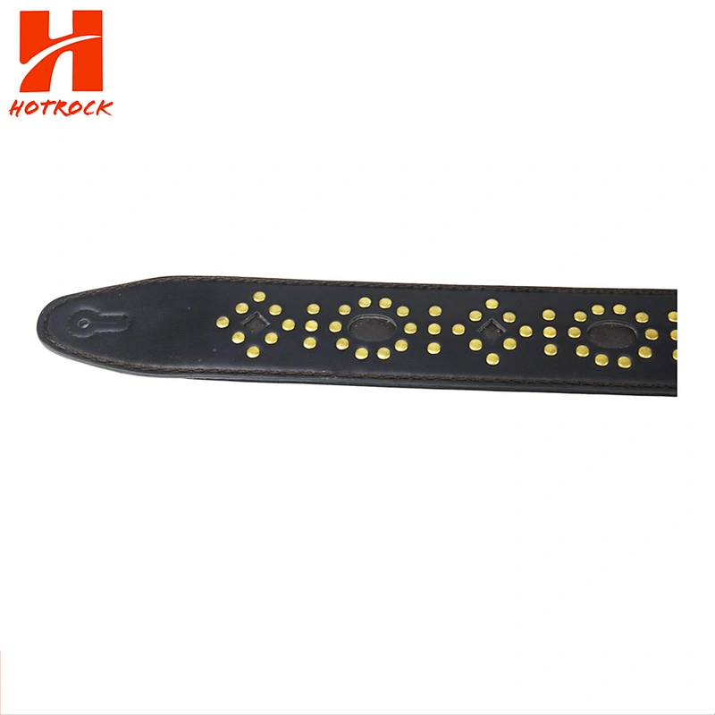 Wholesale price metal stud PU leather Electric Guitar / Acoustic Guitar  Strap