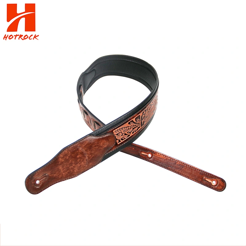 Vintage emboss pattern Electric Guitar / Acoustic Guitar PU Leather Guitar Strap