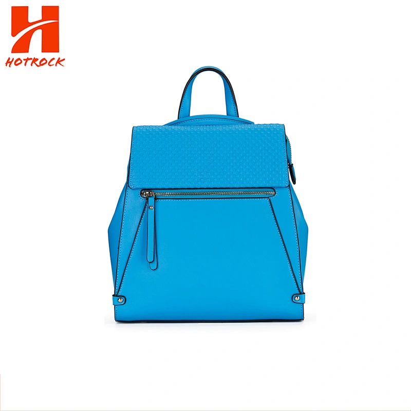 Fashion Dark Blue PU Leather Bags Mini Women Backpacks