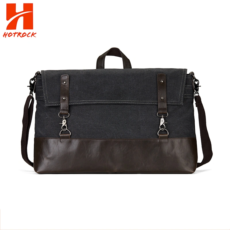 Hot selling OEM PU Leather Messenger Handbag Canvas Bag for men