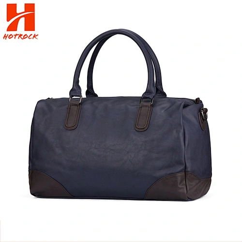 Wholesale PU Leather Men Travelling Duffle Bags Top Handle Travel Handbags