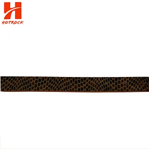 High quality women Belt stone pattern PU leather flower buckle belts