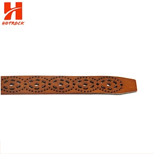 New design women Belt hollow out ladies PU leather belts