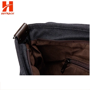 Pu Leather and Canvas Messenger Bag Men Shoulder Bags