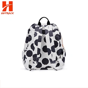 Waterproof White Fabric Backpacks Football Print School Bags For Children