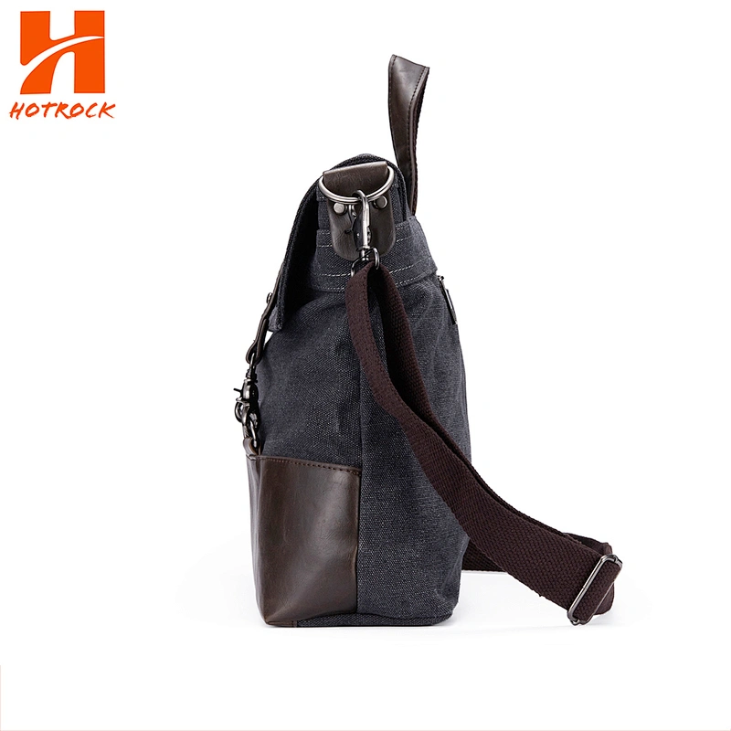 Pu Leather and Canvas Messenger Bag Men Shoulder Bags