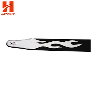 New design white patch Electric Guitar PU Leather Guitar Strap