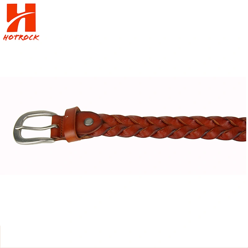 OEM women Belt knitted ladies PU leather belts