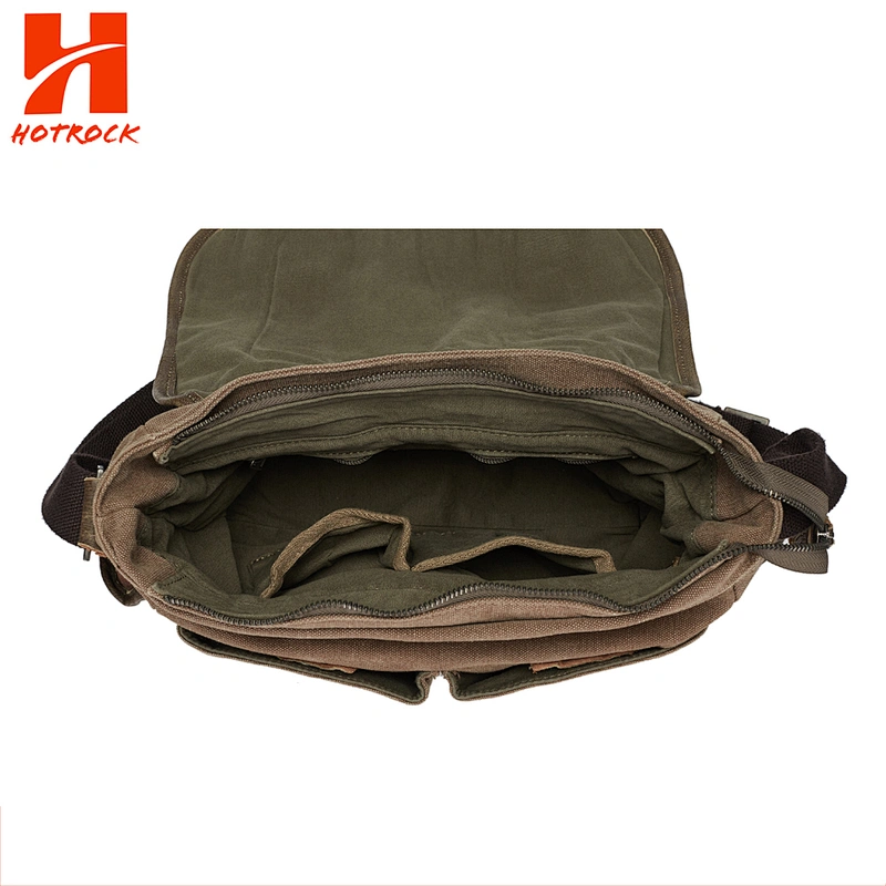 Custom laptop Vintage canvas shoulder bag Durable men messenger bags