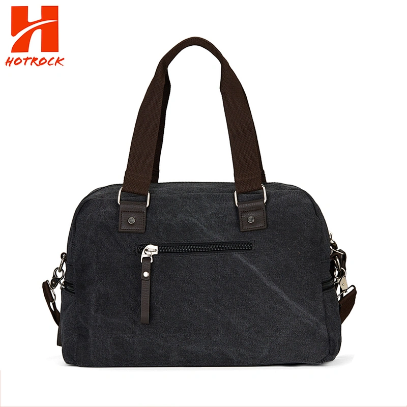 Men Designer Customized Vintage Solid Color Multi-function Canvas Handbags