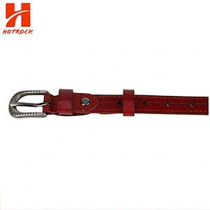 New design women Belt embossed pattern ladies PU leather belts