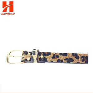 Latest design leopard belts Customized PU leather belts with metal Pin Buckle