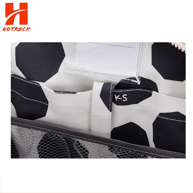 Waterproof White Fabric Backpacks Football Print School Bags For Children