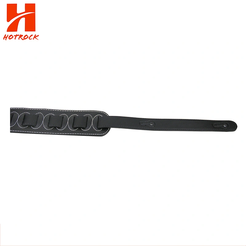 Factory price adjustable Guitar accessories  with cool pattern Leather Guitar Strap