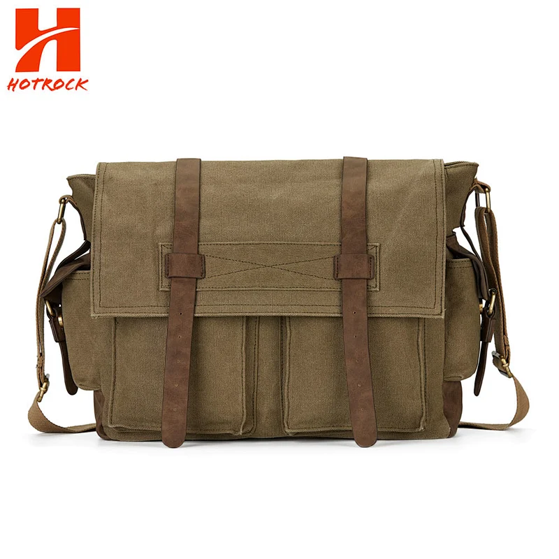 Wholesale Trendy Men Matte Canvas Shoulder Messenger Bags
