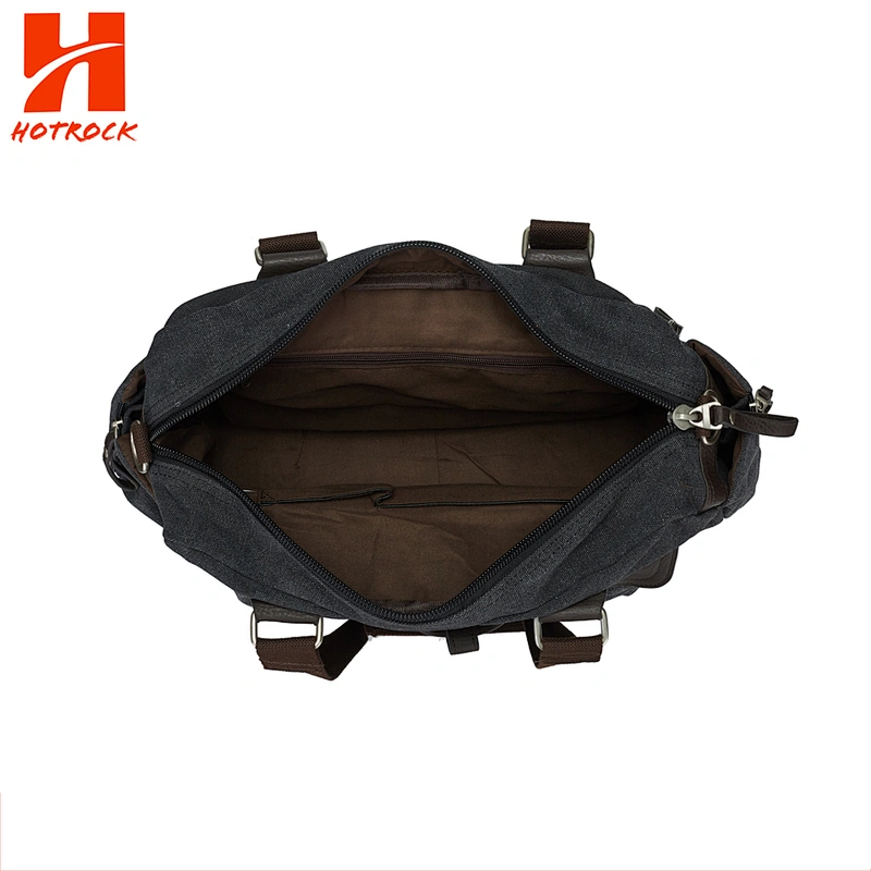 OEM Wholesale Canvas with Leather Man Bag  Designer Messenger Bags
