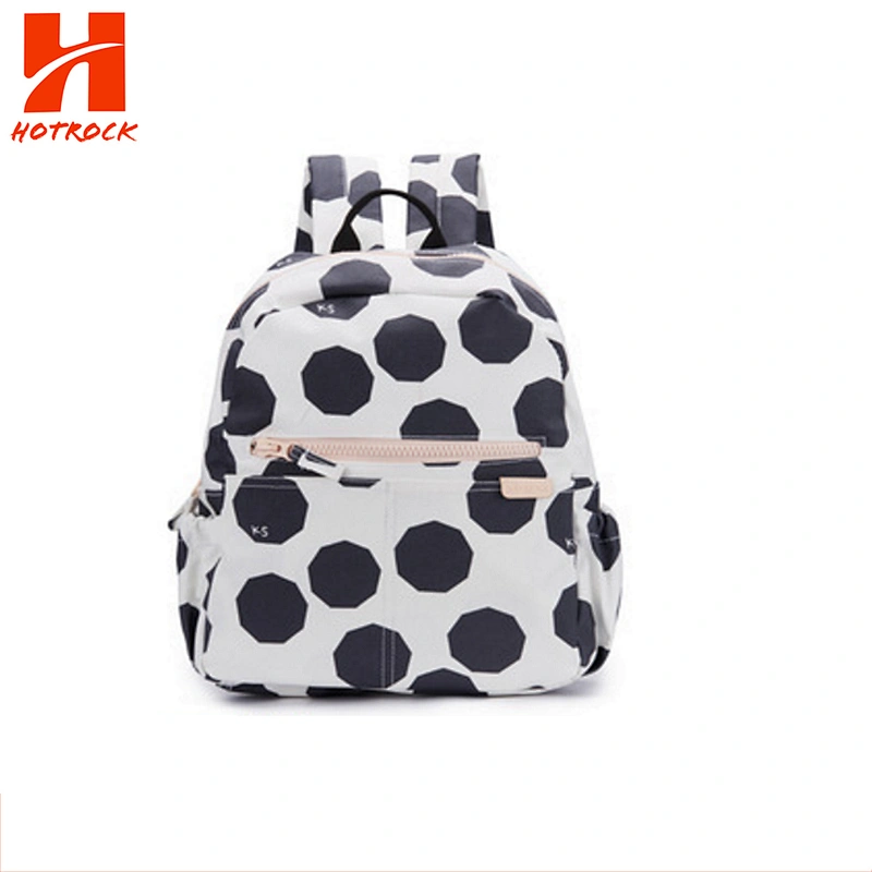 Waterproof White Fabric Backpacks Football Print School Bags For Children