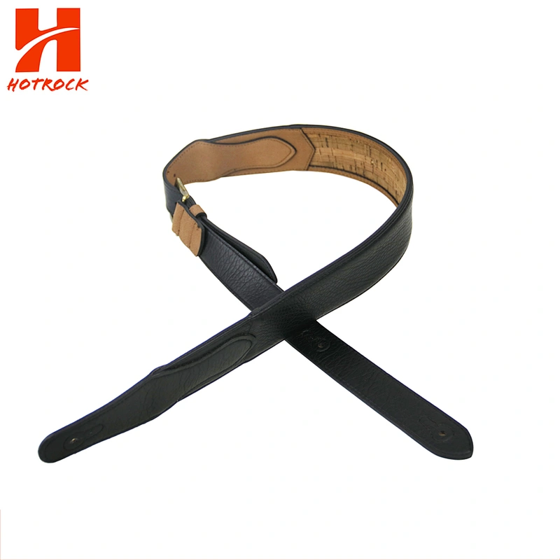 Customized adjustable  metal buckle   PU Leather  Guitar Strap