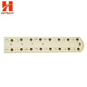 Hollow out women PU leather belts with rivet