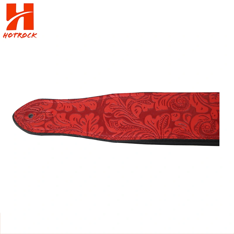 Adjustable Guitar accessories with printing PU Leather Guitar Strap
