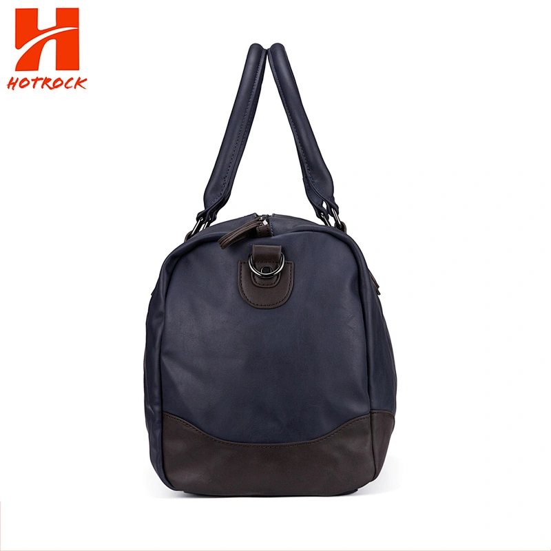 Wholesale PU Leather Men Travelling Duffle Bags Top Handle Travel Handbags
