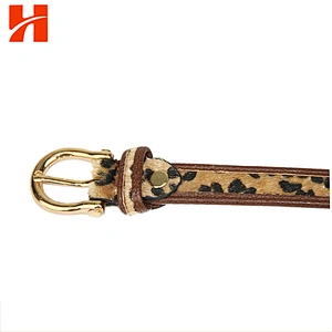 Newest arrival Women belt animal prints leather Belts with Alloy Buckle