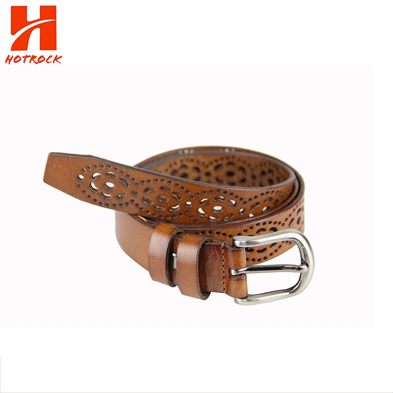 New design women Belt hollow out ladies PU leather belts